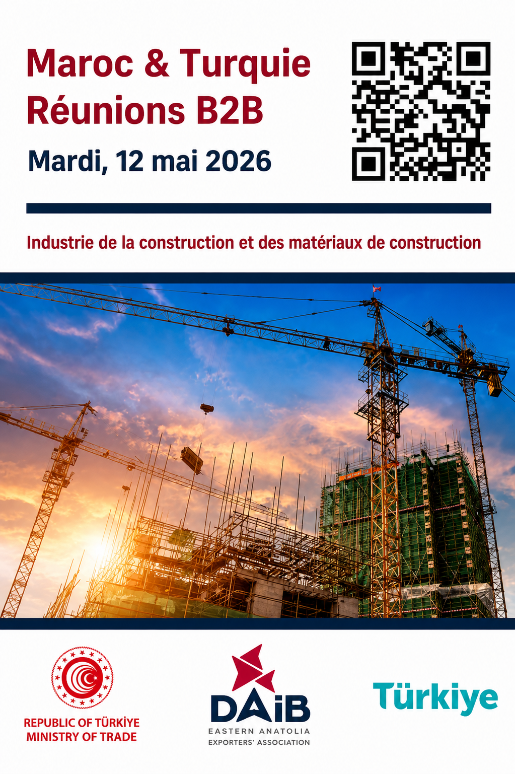 Maroc & Turquie B2B meetings invitation for construction and building materials industry
