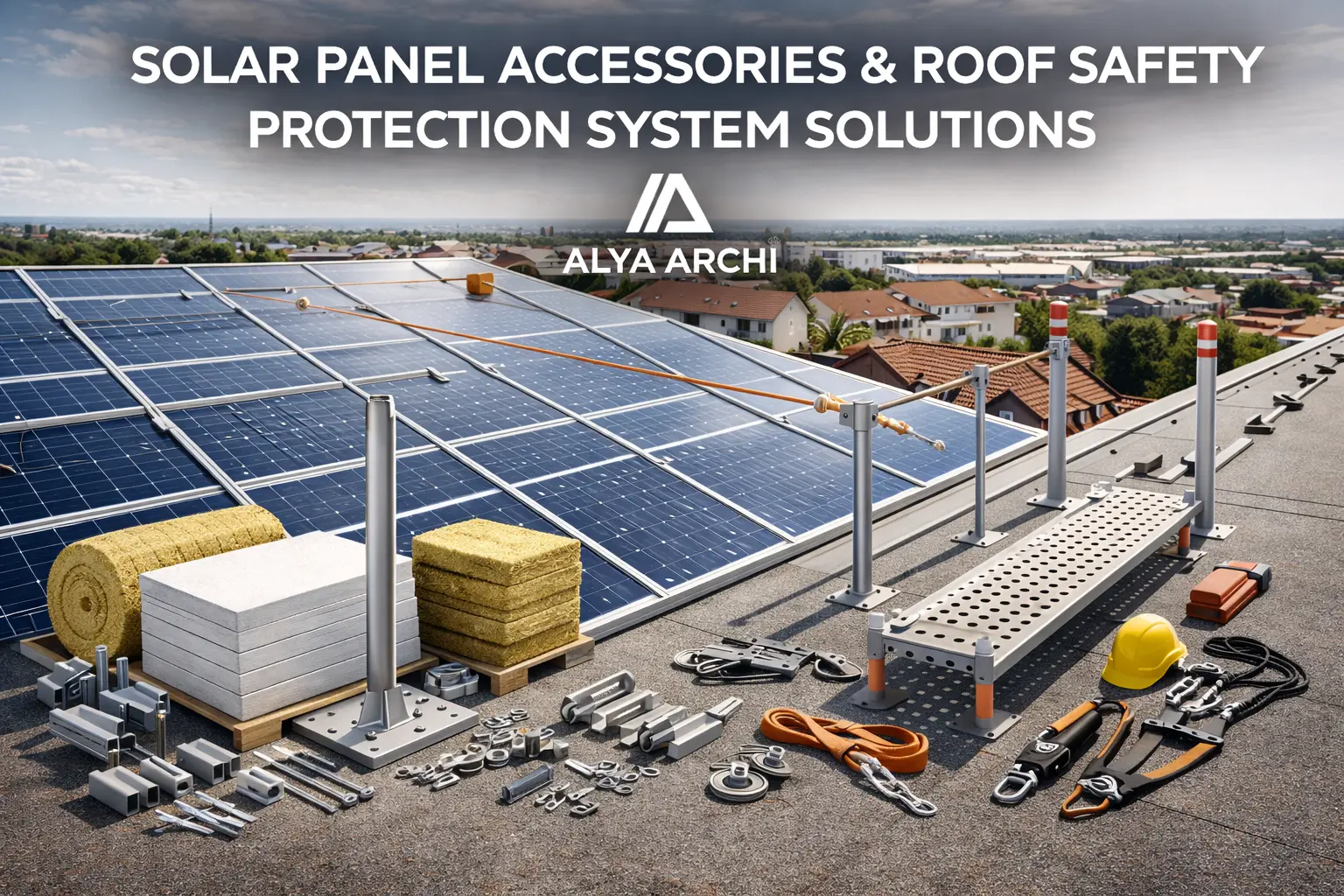 SOLAR PANEL ACCESSORIES ROOF SAFETY PROTECTION SYSTEM SOLUTIONS