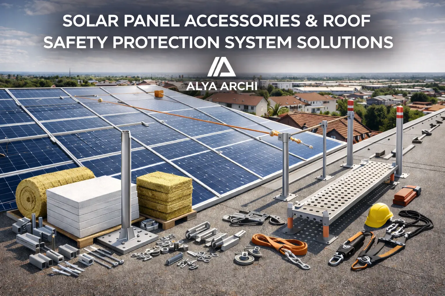 SOLAR PANEL ACCESSORIES ROOF SAFETY PROTECTION SYSTEM SOLUTIONS