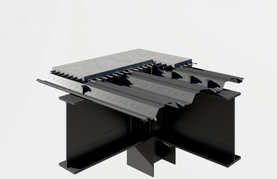 Trapezoidal Sheet Under Concrete